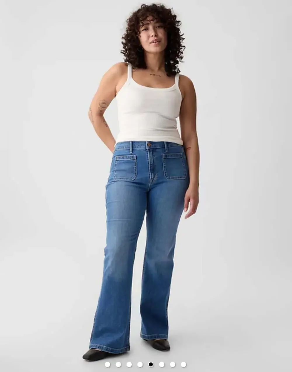 GAP High Rise '70s Flare Jeans, Sz 28/6R - Picture 3 of 10